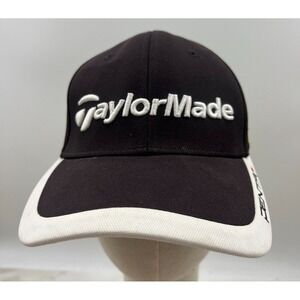 TaylorMade Adidas Golf Hat Black R9 Penta TP A-Flex Fitted Cap S/M